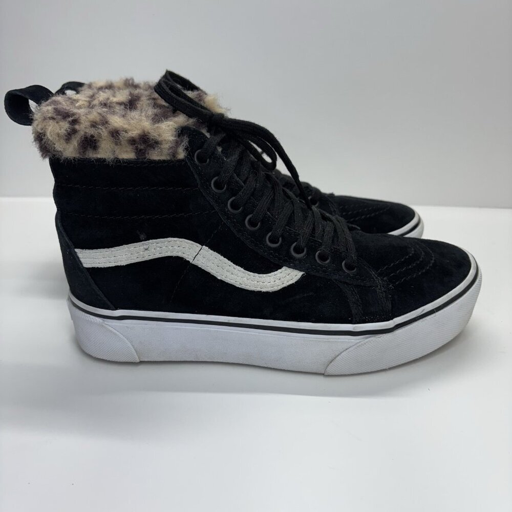 Vans Sk8-Hi MTE Fur Lined Black Suede High Top Sneakers Men’s 6.5 Women’s‎ 8 Y2K